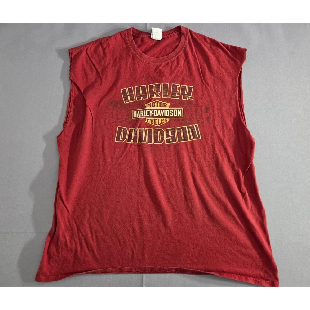 Harley Davidson Shirt Mens 2 Extra Large Red Adams Center New York F.X. Caprara